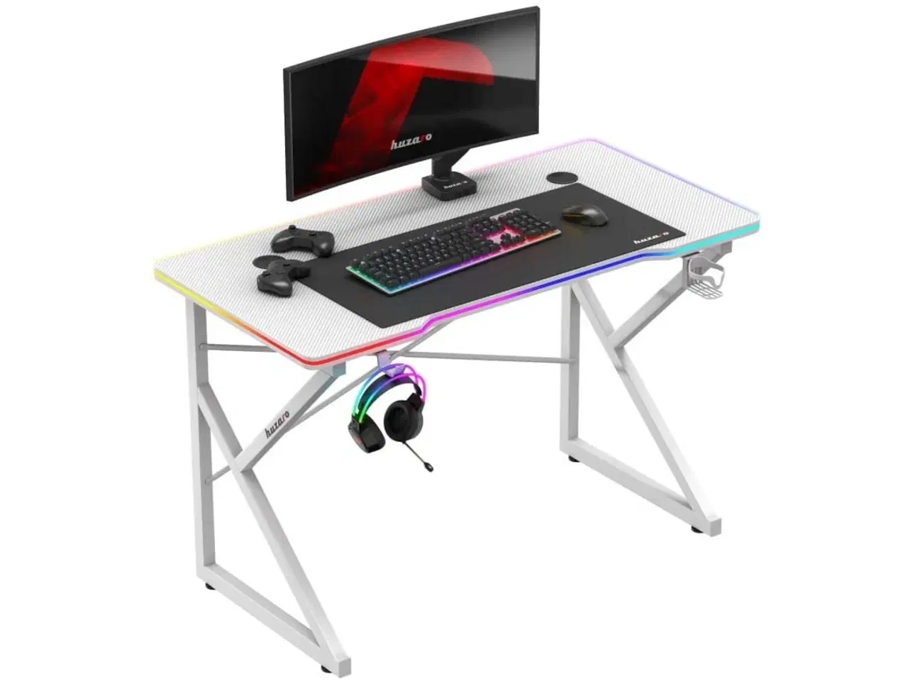 Billede 6 - Gamingbord Huzaro Hero 1.7 RGB – hvid