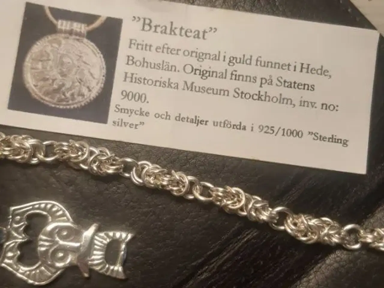 Billede 4 - Sølv kæde og 3 Vedhæng m Vikingemotiv