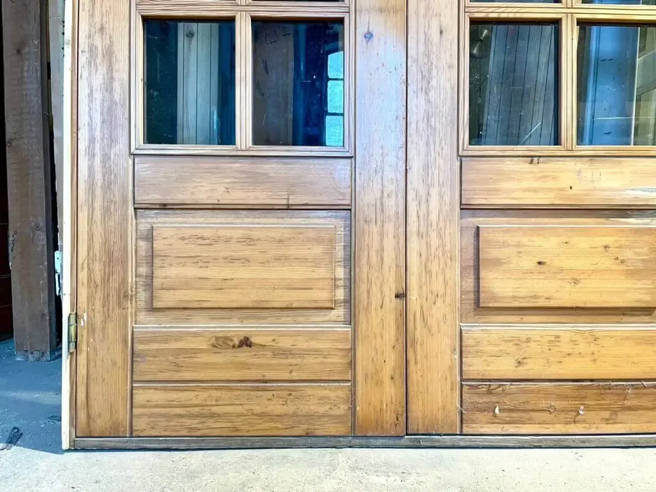 Billede 3 - Dobbelt glasdør m. karm og bundstykke