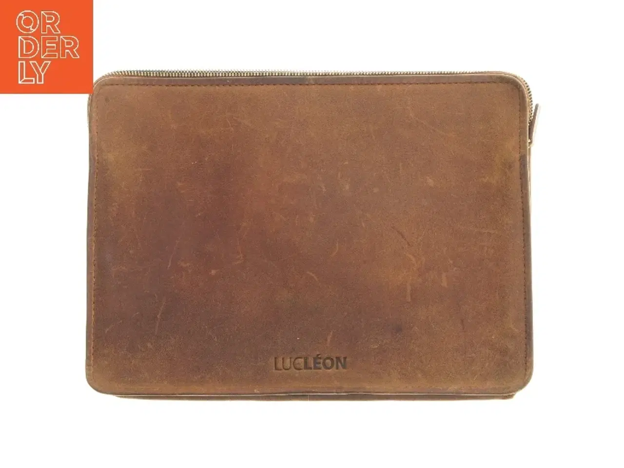 Billede 1 - Læder laptop taske fra Lucleon (str. 35x26 cm)