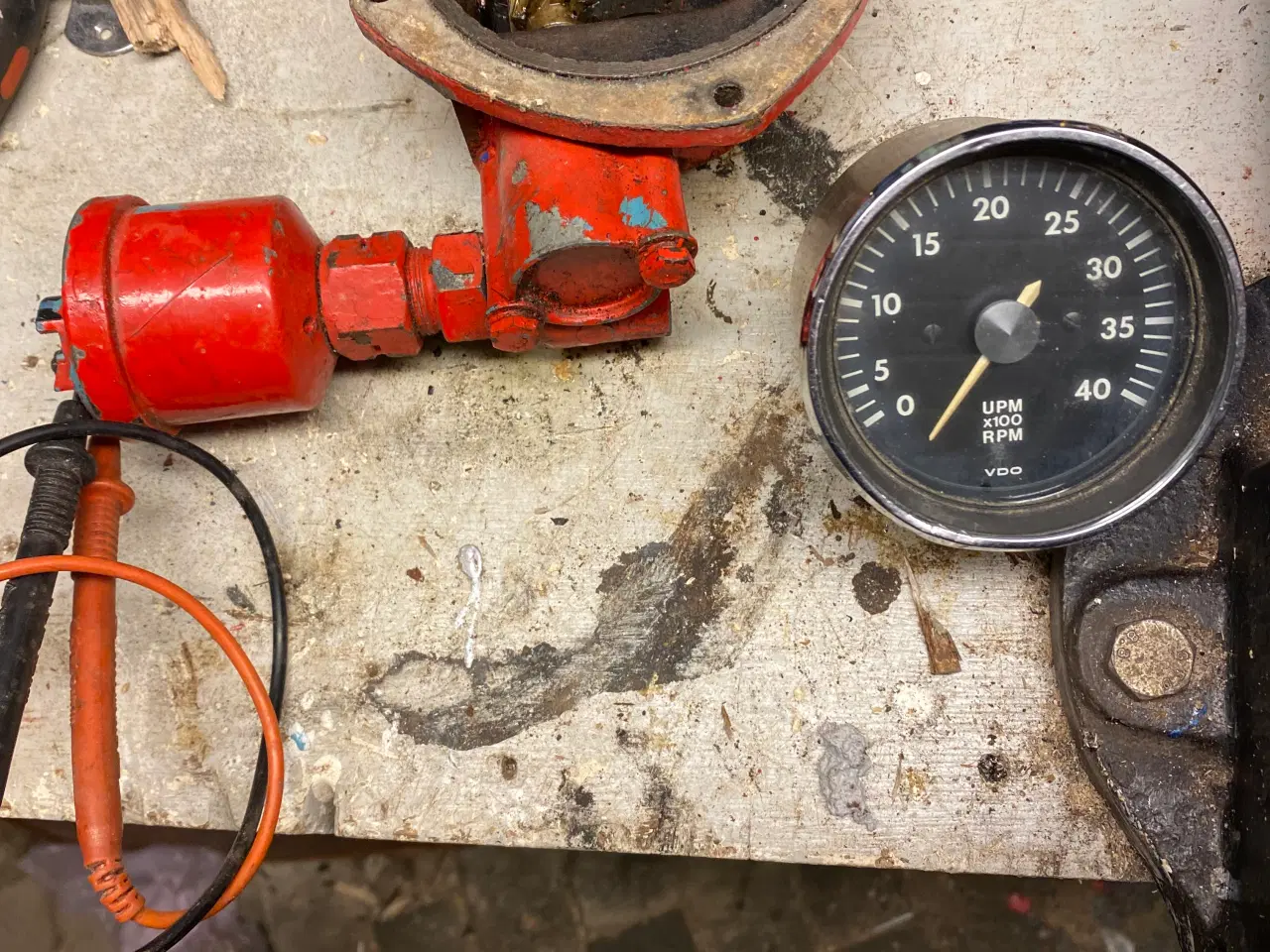 Billede 4 - Tachometer og sendertacho til  bådmotor. 