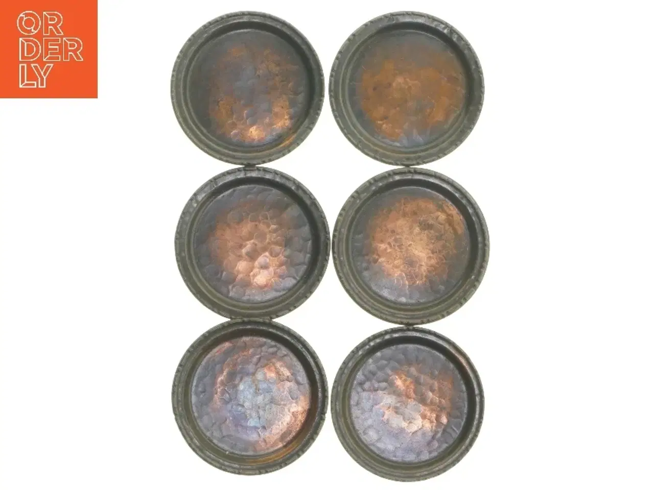 Billede 1 - Kobber Coasters sæt, 6 stk, ø 8 cm (str. 6 styk, ø 8 cm)