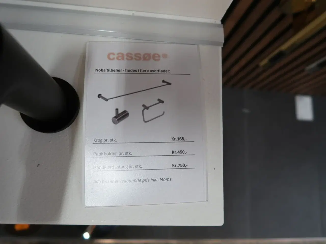 Billede 5 - Krog, papirholder, håndklædestang, toiletbørste Gunmetal CASSØE Noba