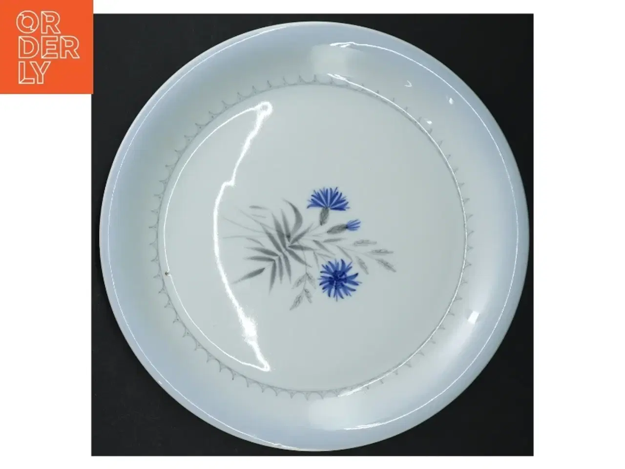 Billede 1 - Blå kornblomst Porcelænstallerken med blomstermotiv, Demeter fra B&G (str. Ø. 25 cm)