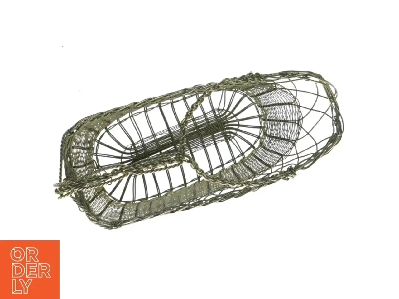 Billede 2 - Fil de Fer Flettet metal kurv (str. 24 x 9 cm)