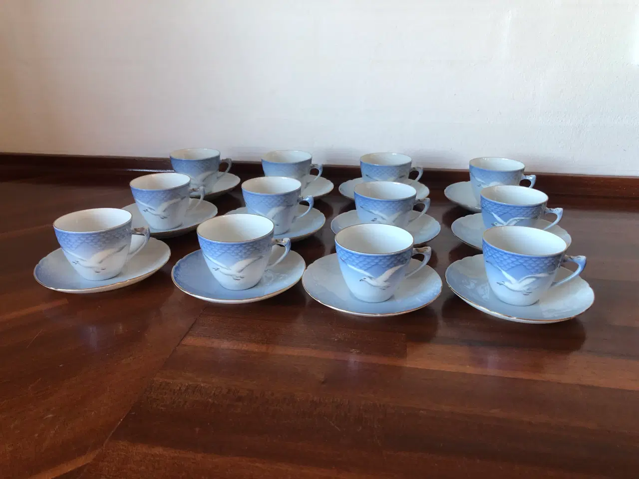 Billede 1 - Mågestel Mokka/Espresso kopper med guldkant