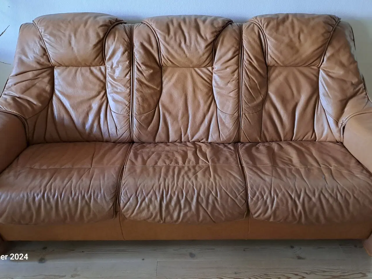 Billede 1 - Lædersofa