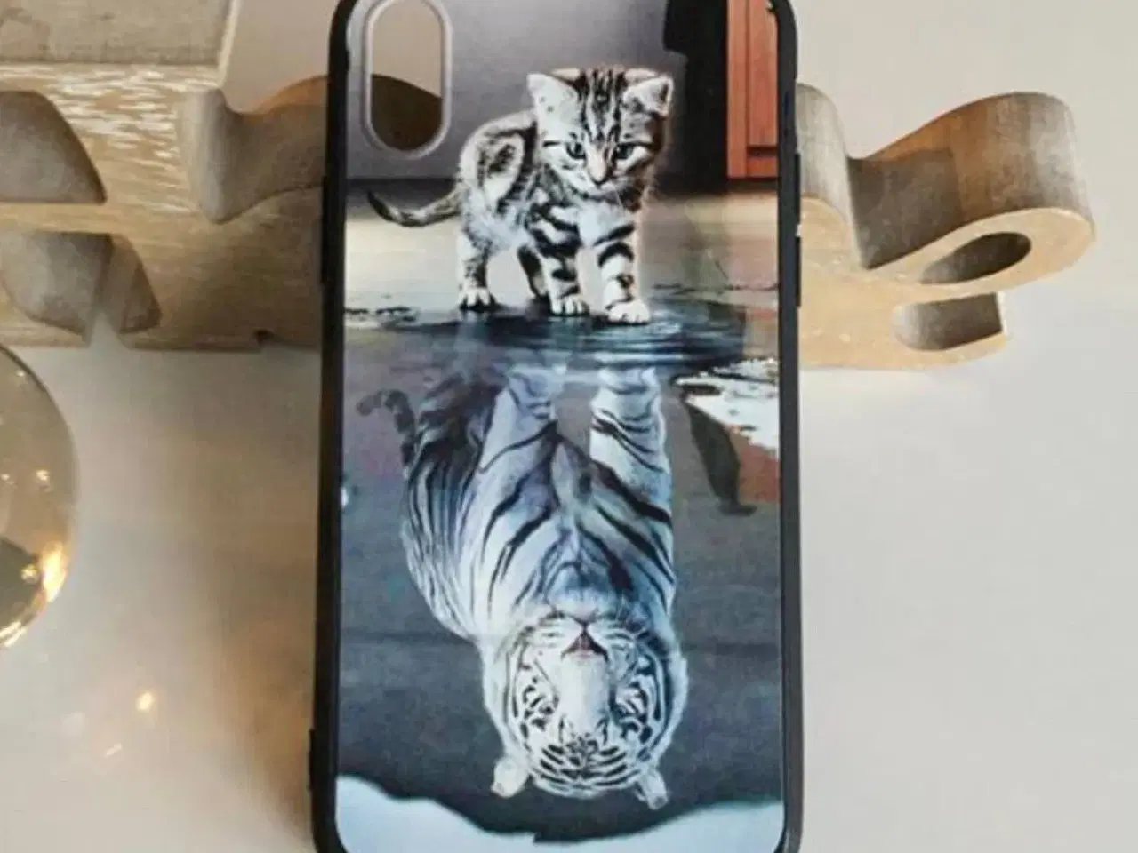 Billede 3 - Silikone cover med kat / tiger til iPhone 10 X XS