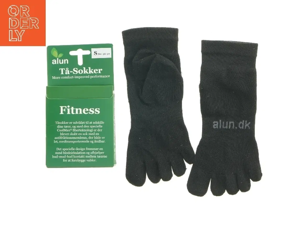 Billede 1 - Tåsokker til fitness fra alun (str. 36-40 )