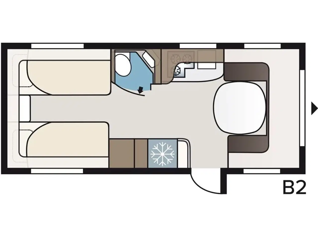 Billede 2 - 2026 - Kabe Ametist 560 GLE KS B2 PREMIUM LINE