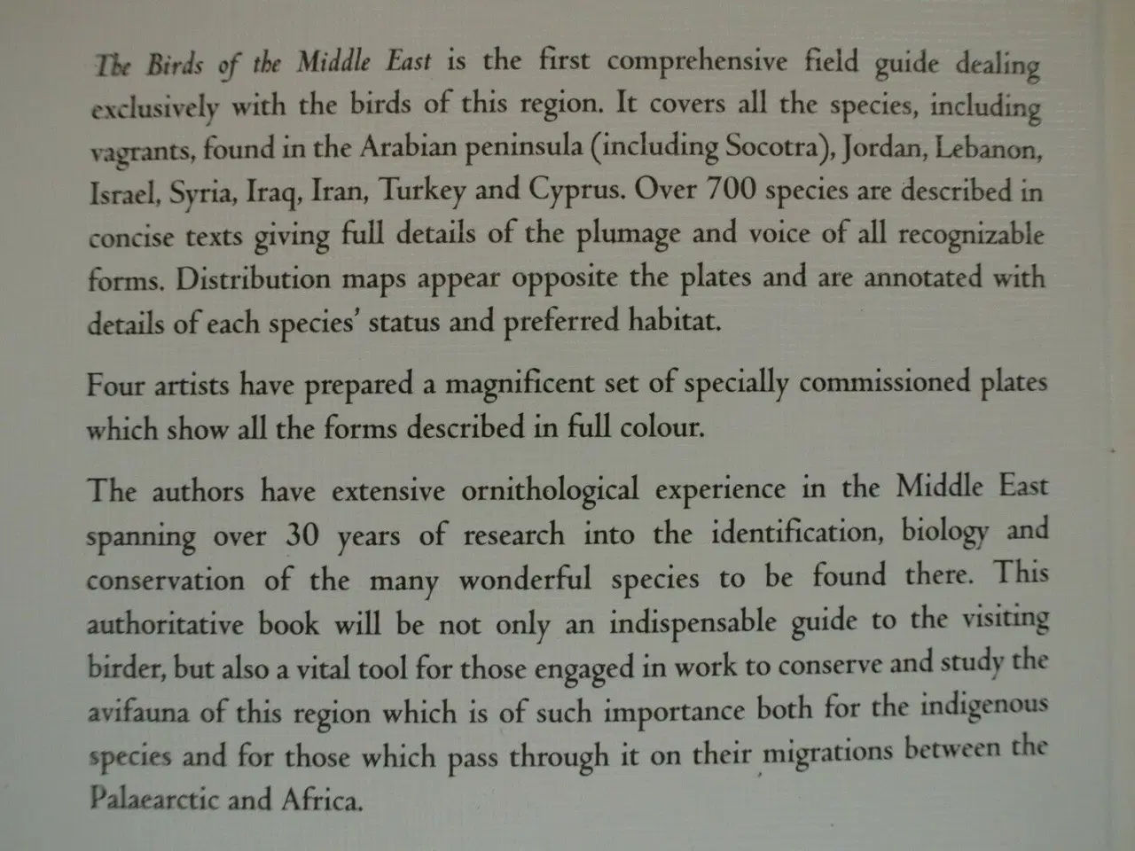 Billede 3 - field guide to the birds of the middle east, by r 