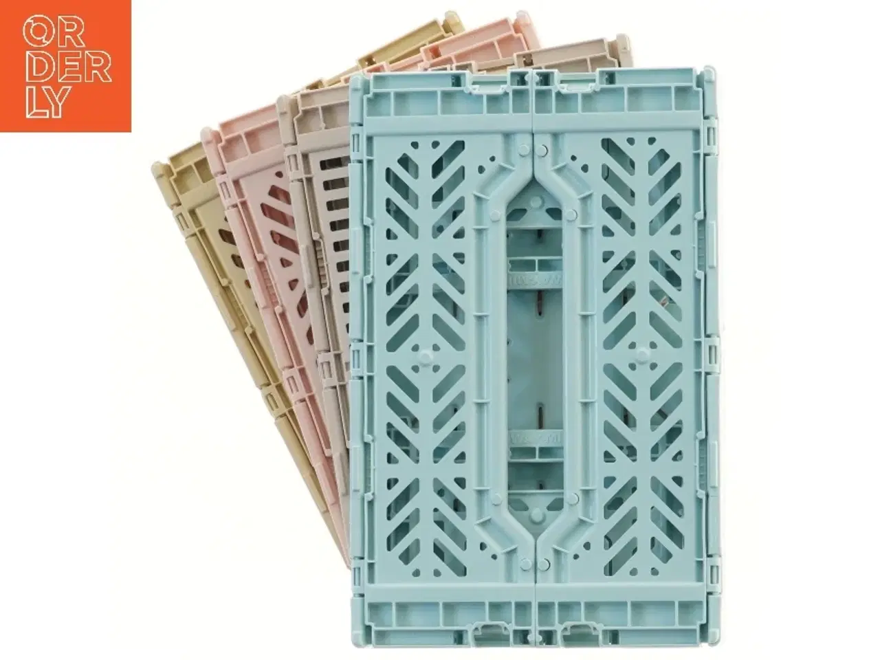 Billede 2 - Foldbare plastkasser, 4 styk fra Karusella (str. 4 styk, 26,5x17 cm)