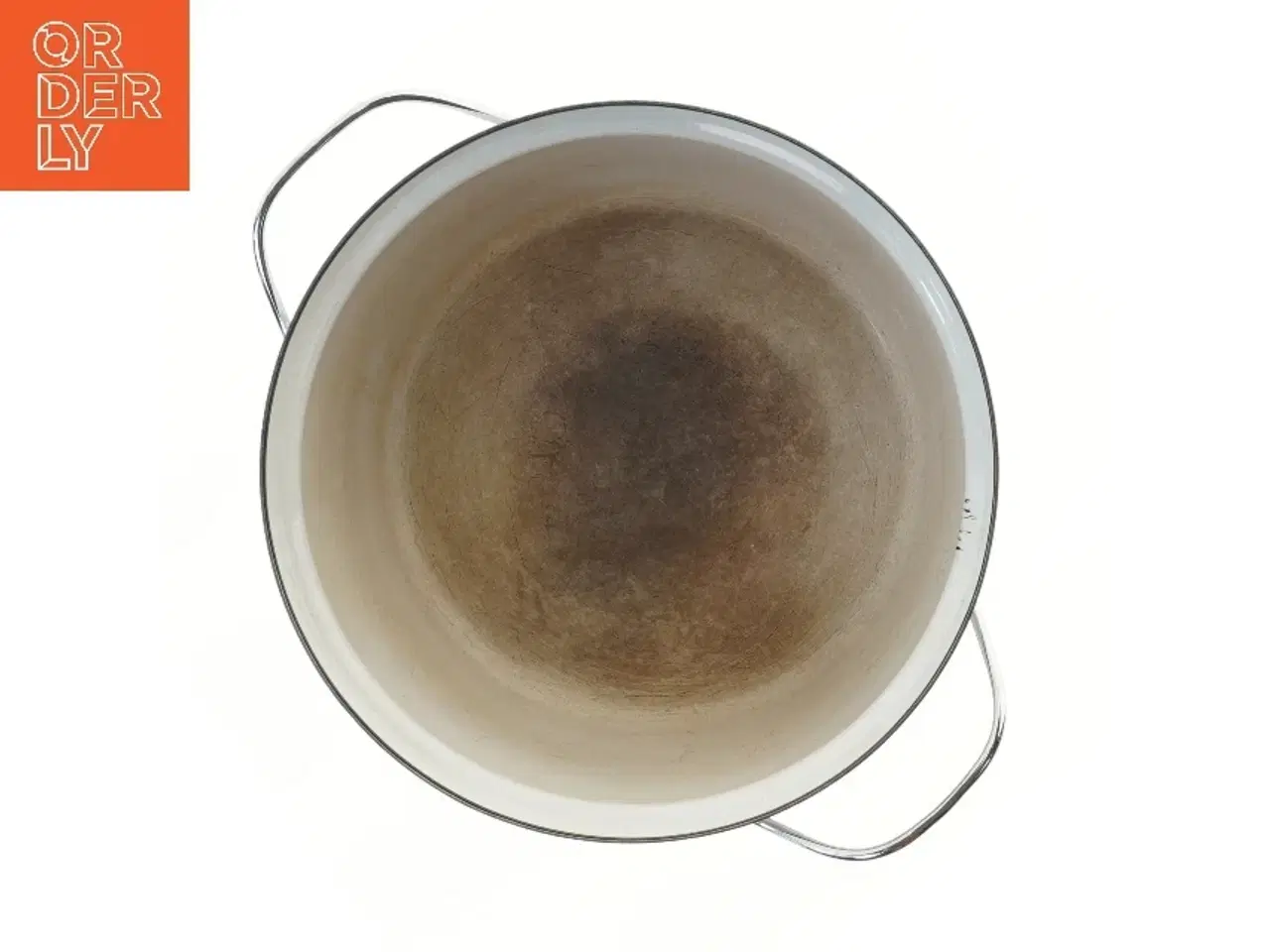 Billede 3 - Stor Lotus Lyngby emaljegryde med låg og håndtag (str. Ø 27cm længde 13 cm)