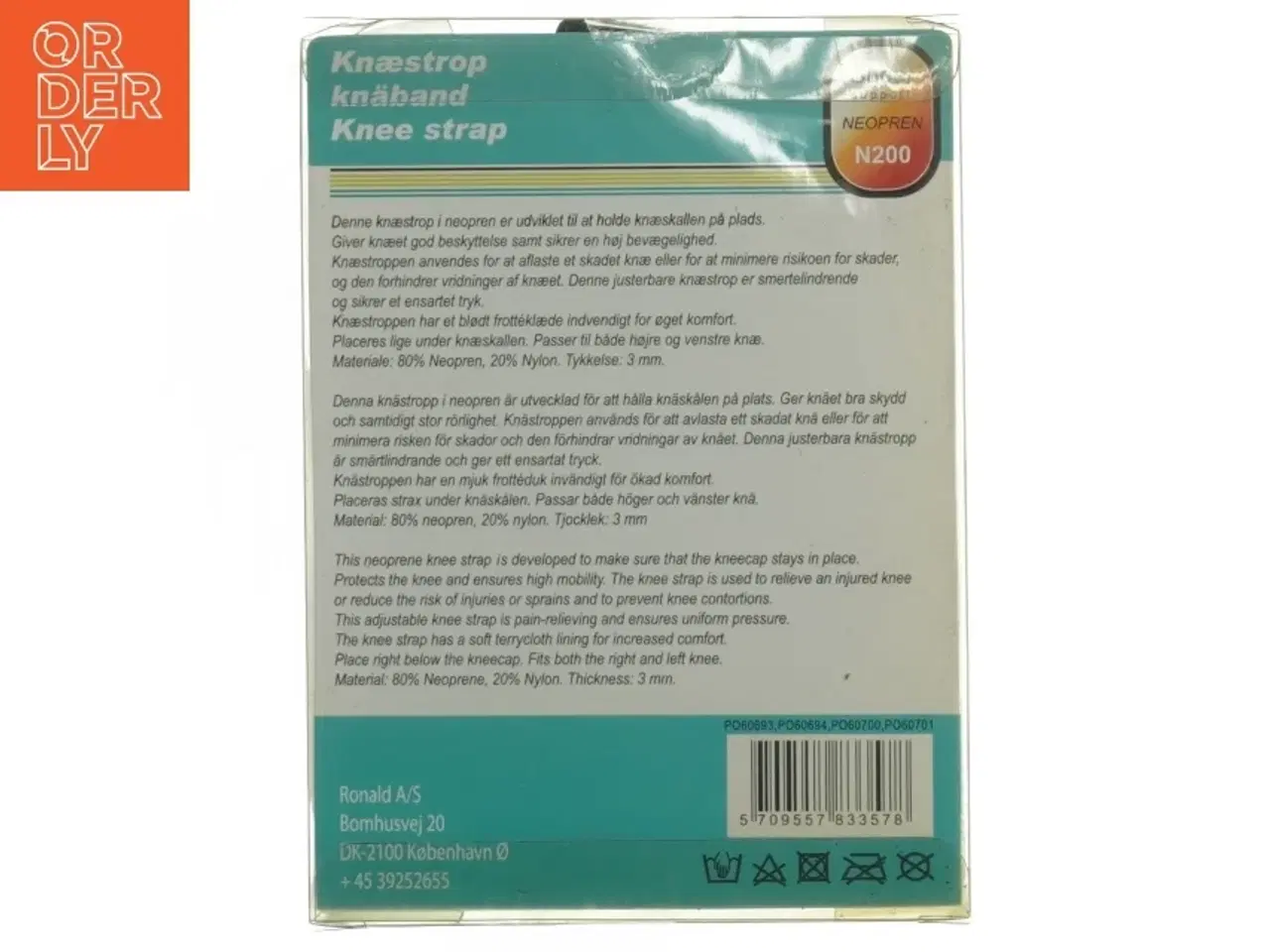 Billede 2 - Knæstrop i neopren (str. One Size, 30-40 cm knæomkreds)