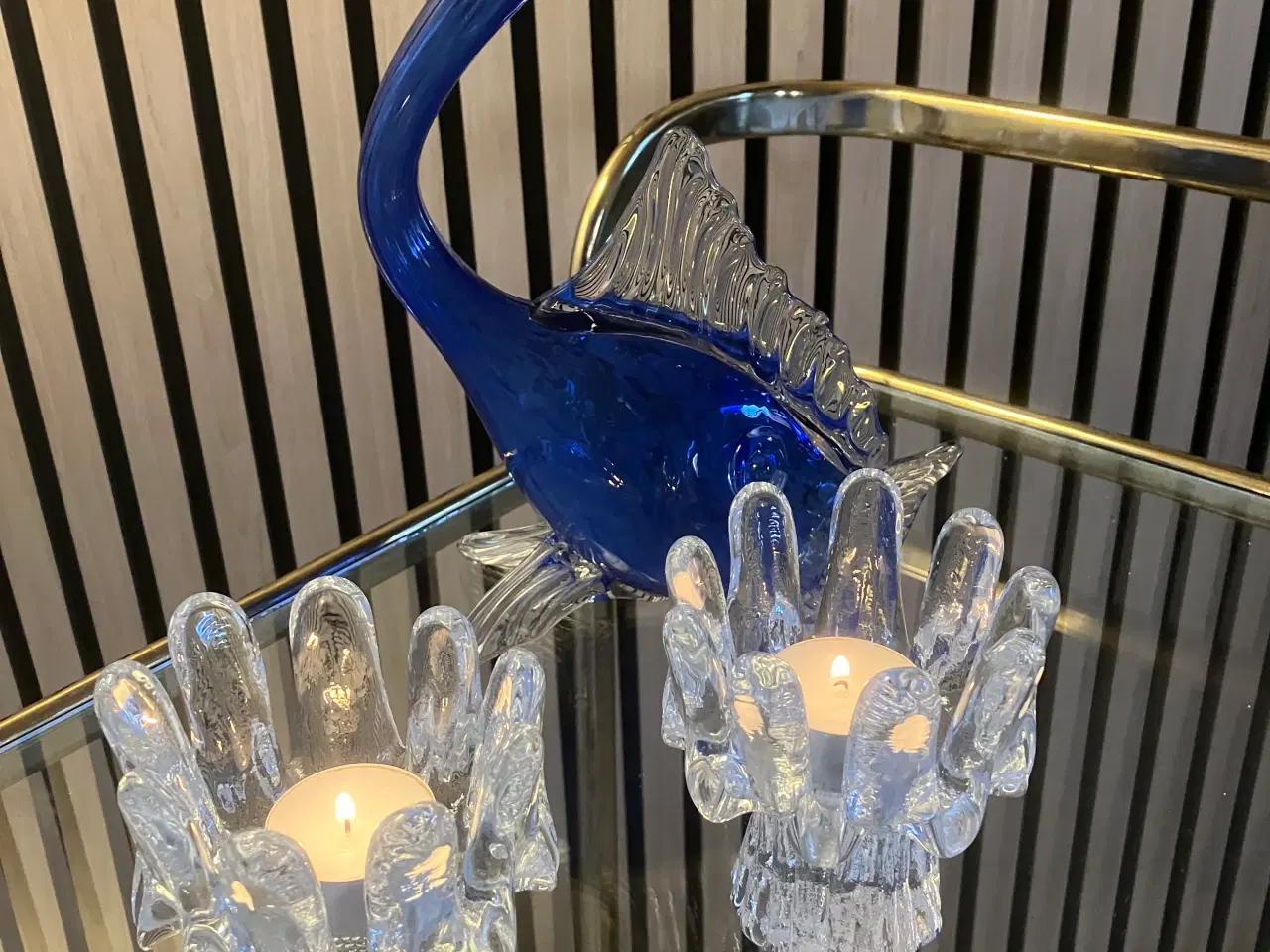 Billede 1 - Kosta Boda Sunflower lysestager i klart glas