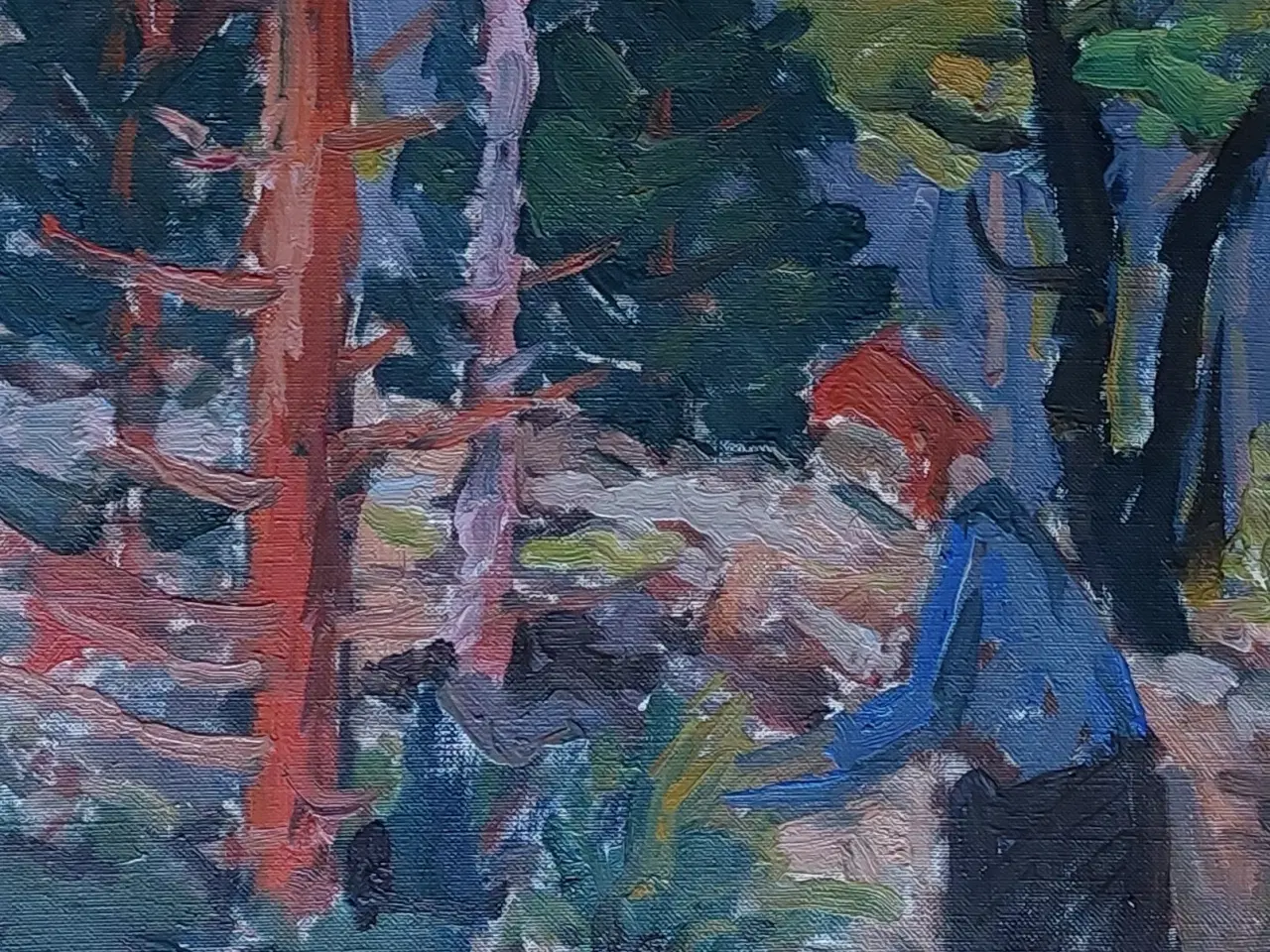 Billede 2 - SVEND NIELSEN - ( 1918 - 1993 ) - oliemaleri