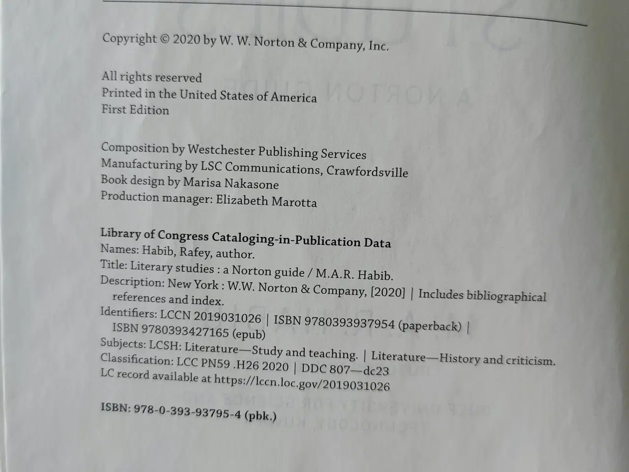 Billede 2 - M.A.R. Habib Literary Studies lærebog i litteratur