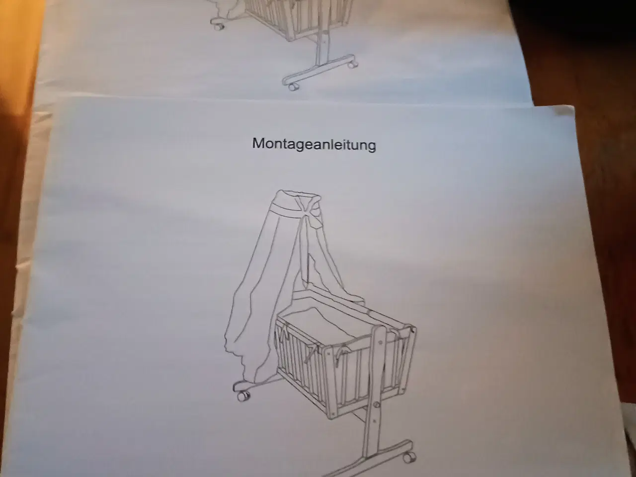 Billede 2 - Baby seng kan være vugge blå.