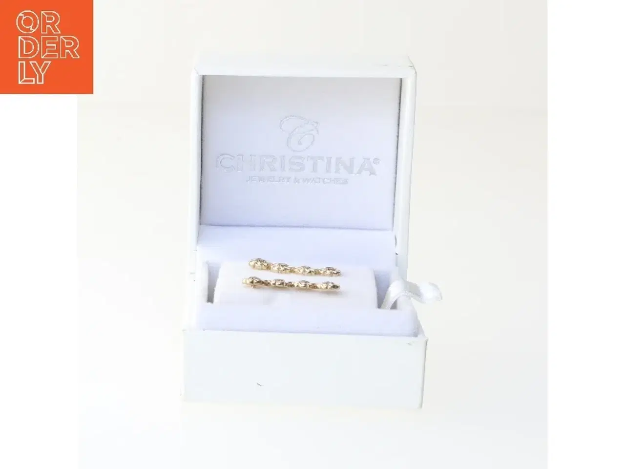 Billede 2 - Blomst-formet øreringe med sten fra Christina Jewelry & Watches (str. 2,5 cm)