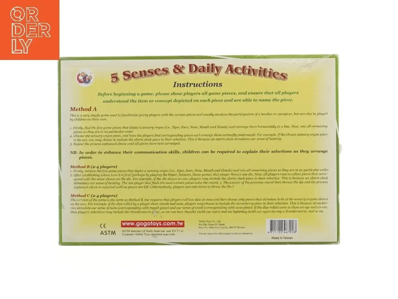 Billede 2 - 5 Senses og daglige aktiviteter spil fra Gogotoys (str. 32x21,5 cm)