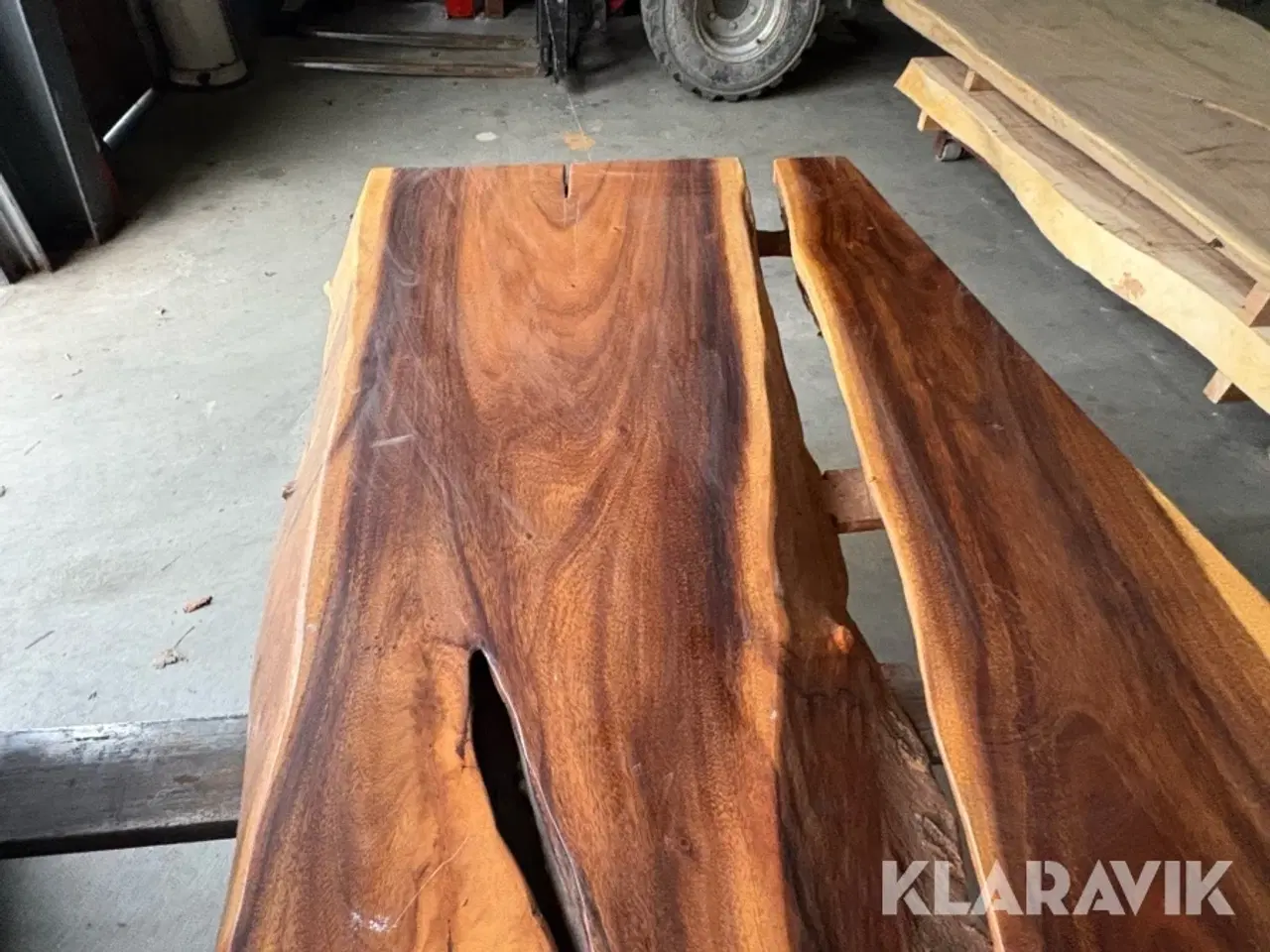 Billede 7 - Plankebordplade akacie lakeret 1 hel planke