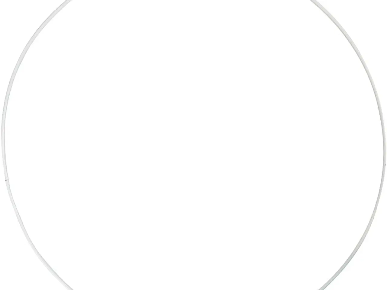 Billede 1 - Metalring, diam. 30 cm, tykkelse 3 mm, hvid, 5stk./ 1 pk.