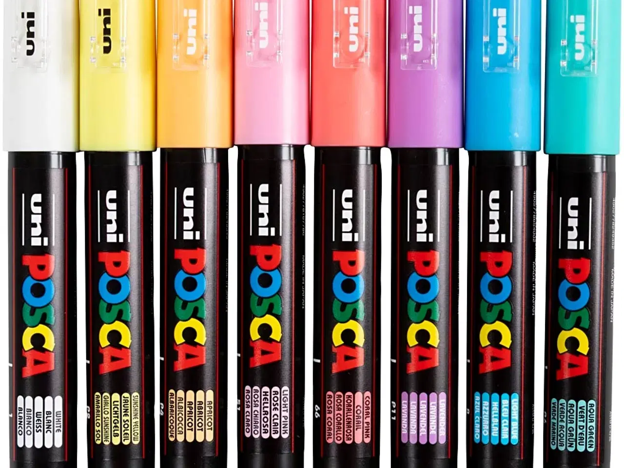 Billede 1 - Posca Tusch, nr. PC-1M, streg 0,7 mm, extra-fine, 8 stk./ 1 stk.