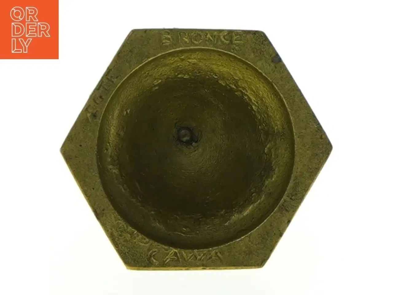 Billede 2 - Bronze lysestage fra Cawa (str. 6 x 6 cm)