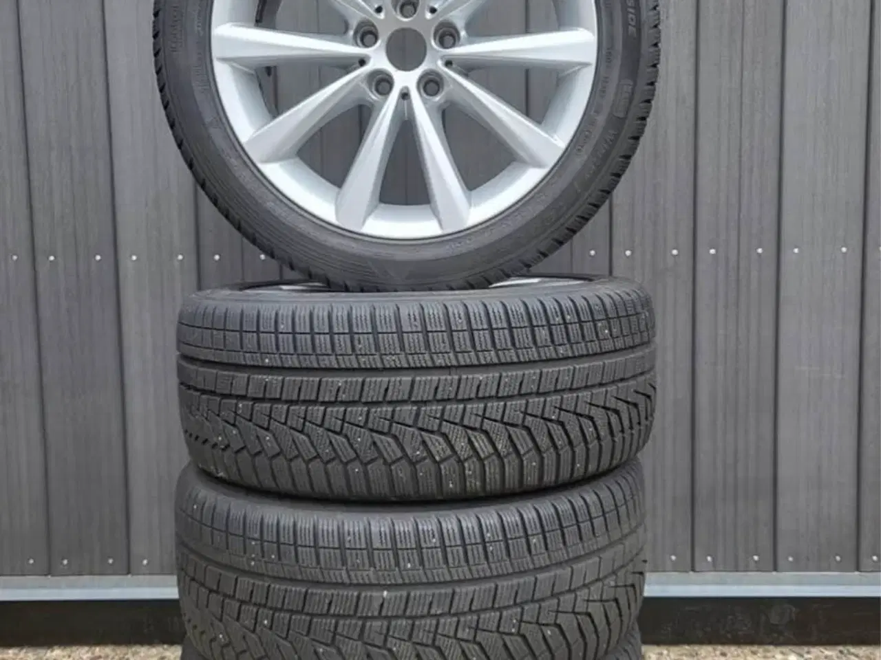 Billede 1 - 4 BMW 18” alufælge monteret med Hankook vinterdæk