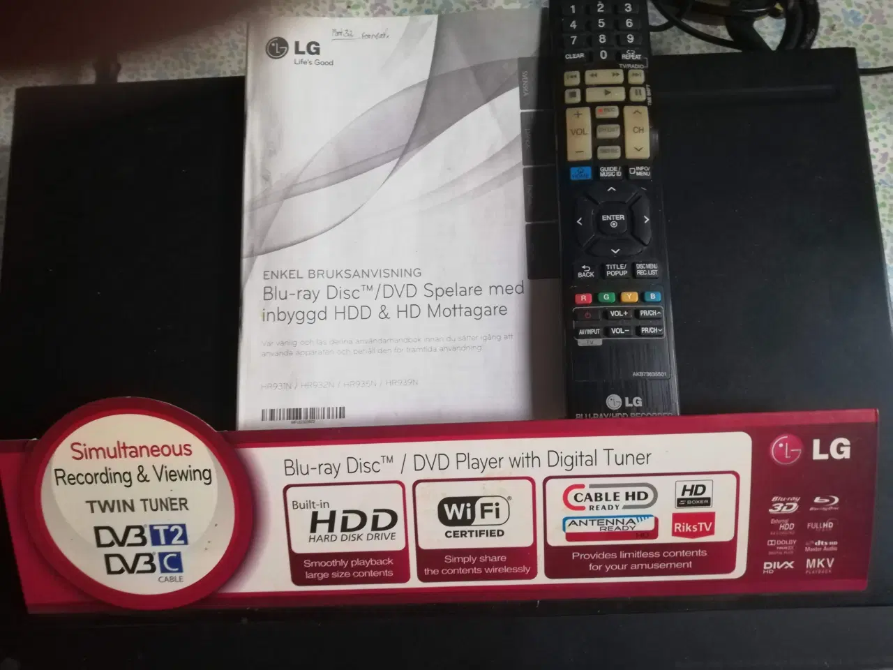 Billede 1 - Dvd afspiller--LG m remote