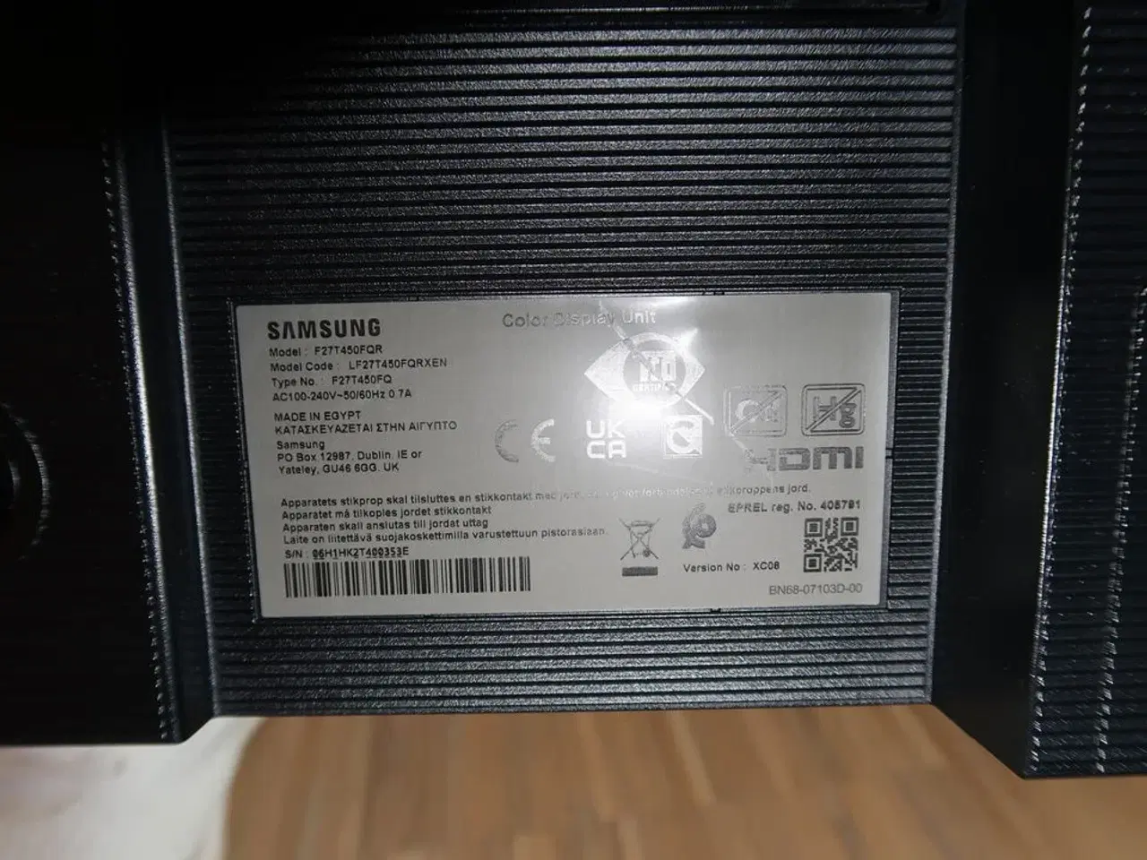 Billede 3 - Computerskærm SAMSUNG F27T450FQR, tastatur m.m.