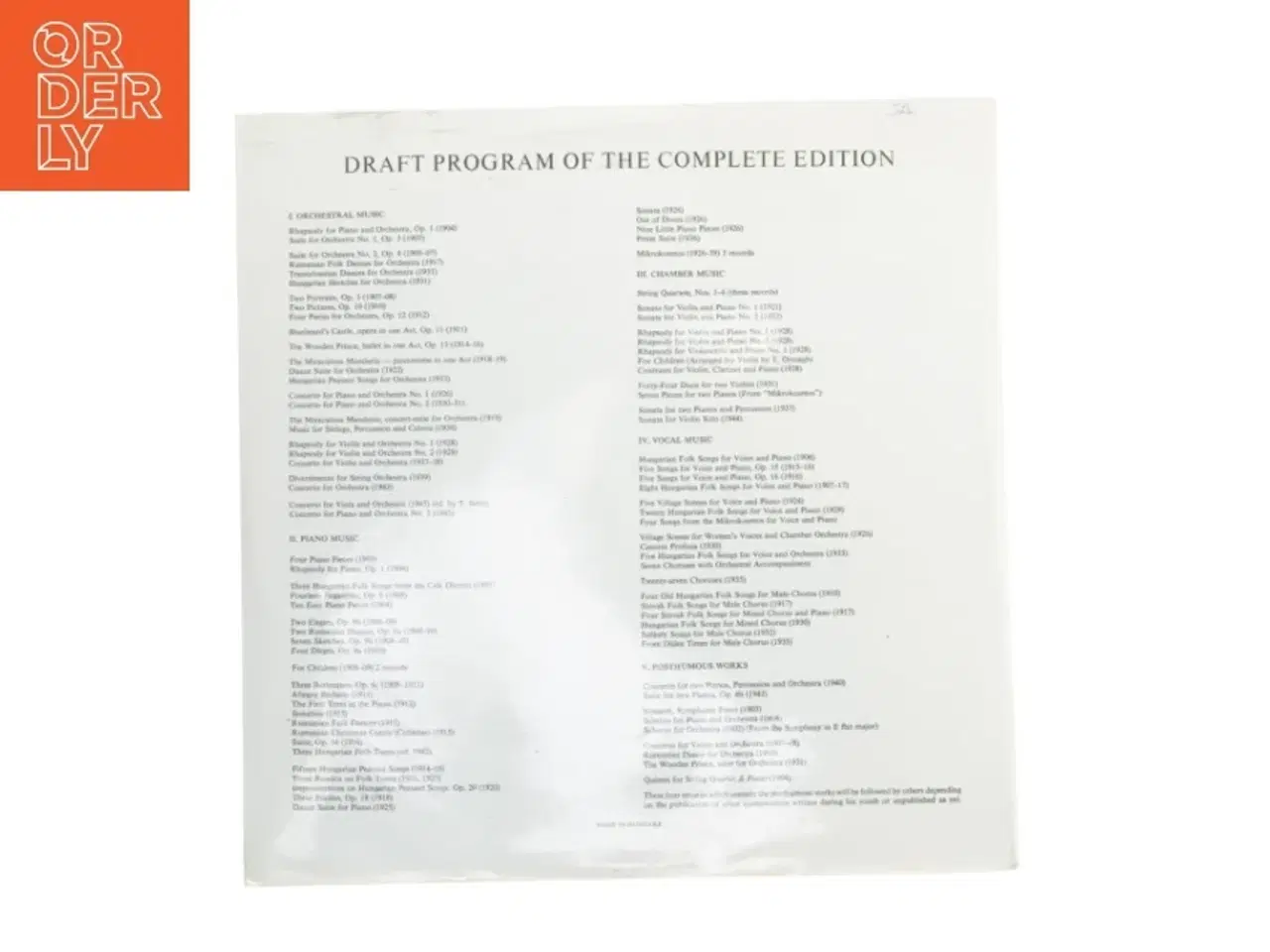 Billede 2 - Bartók Béla LP Complete Edition