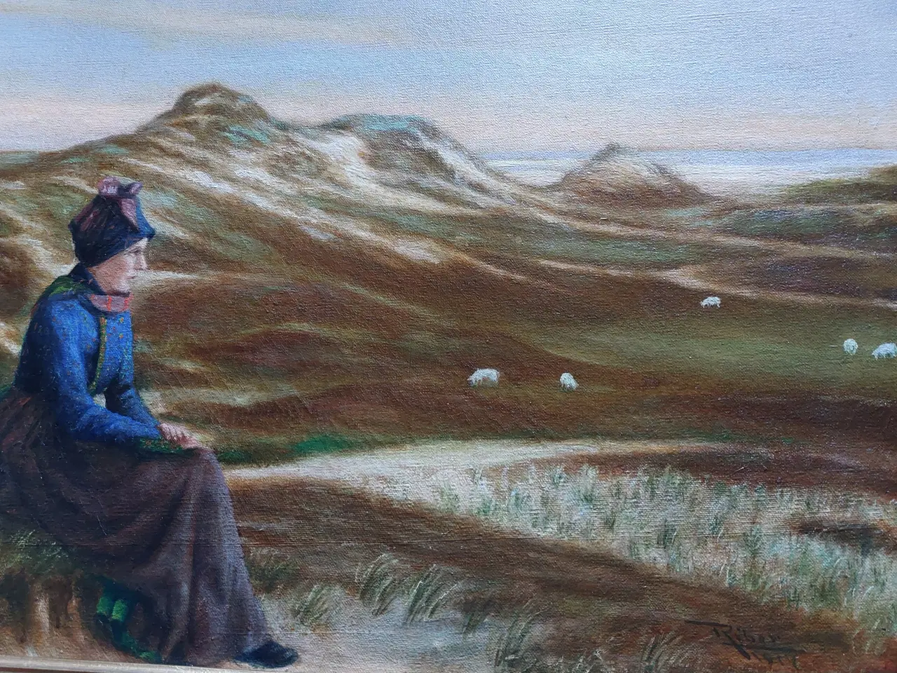 Billede 4 - PEDER RIBER - ( 1863-1936 ) - oliemaleri .- FANØ