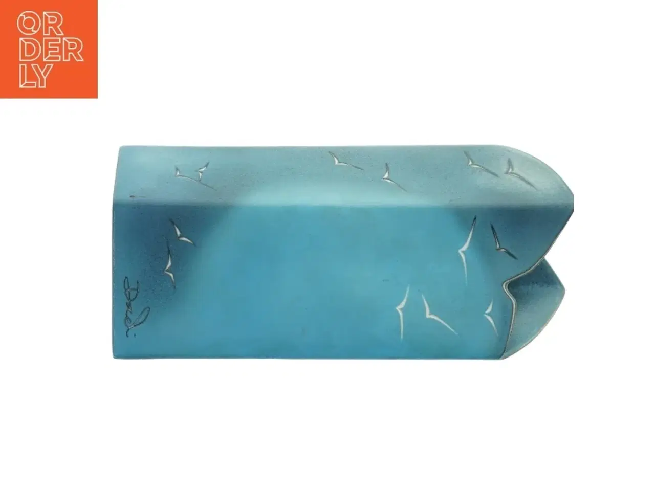 Billede 4 - Blå unika keramik vase fra island (str. 27x13 cm)