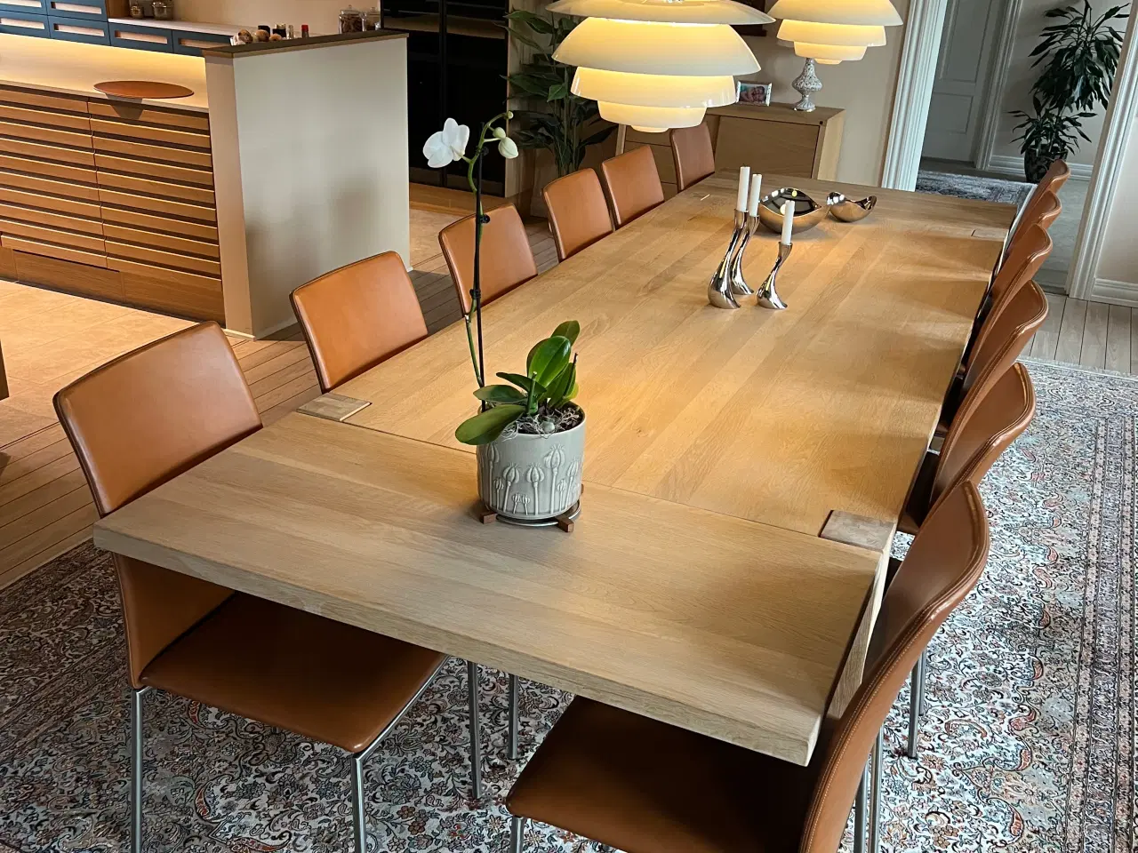 Billede 5 - 12 stk skovby stol sm58 med læder 