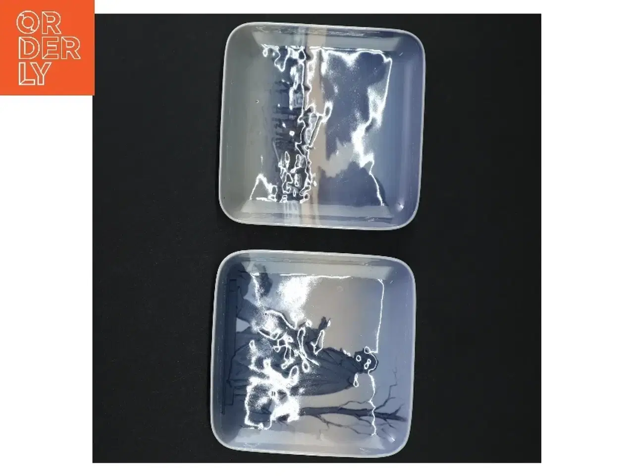 Billede 3 - Porcelænstallerkner med vintermotiv fra B&G (str. 12,5 cm)