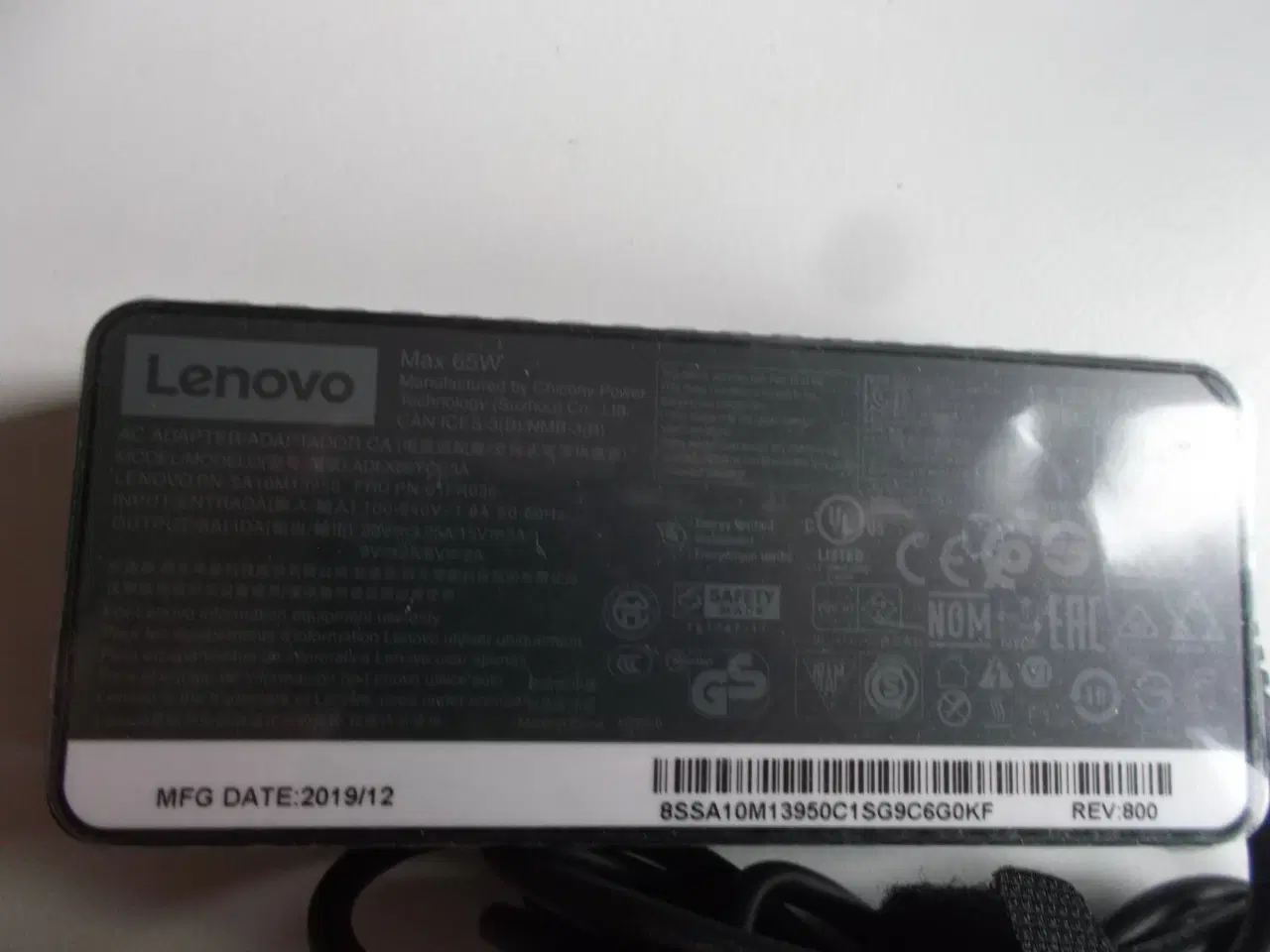 Billede 5 - Original Lenovo SA10R16917 AC-adapter 65 Watt 20V