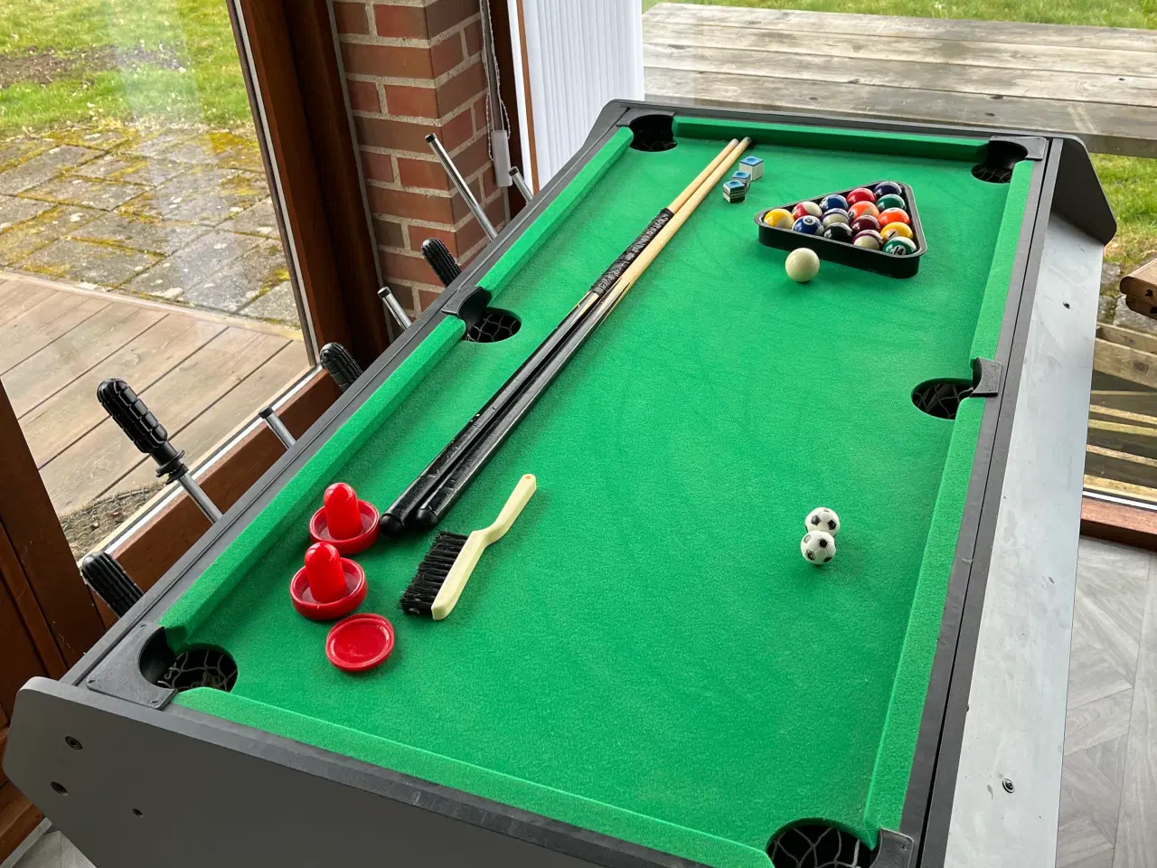 Billede 3 - Airhockey, bordfodbold, billardbord 3 i 1.