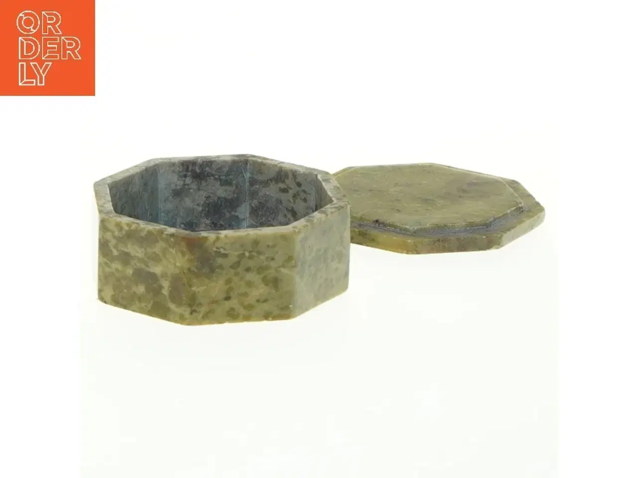 Billede 3 - Æske i sten med indlagt mønster (str. 8x3,5 cm)