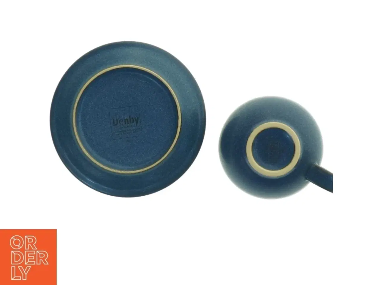 Billede 4 - Tekop med underkop fra Denby (str. Diameter 15,5 cm kop 10 cm h, 6 cm)