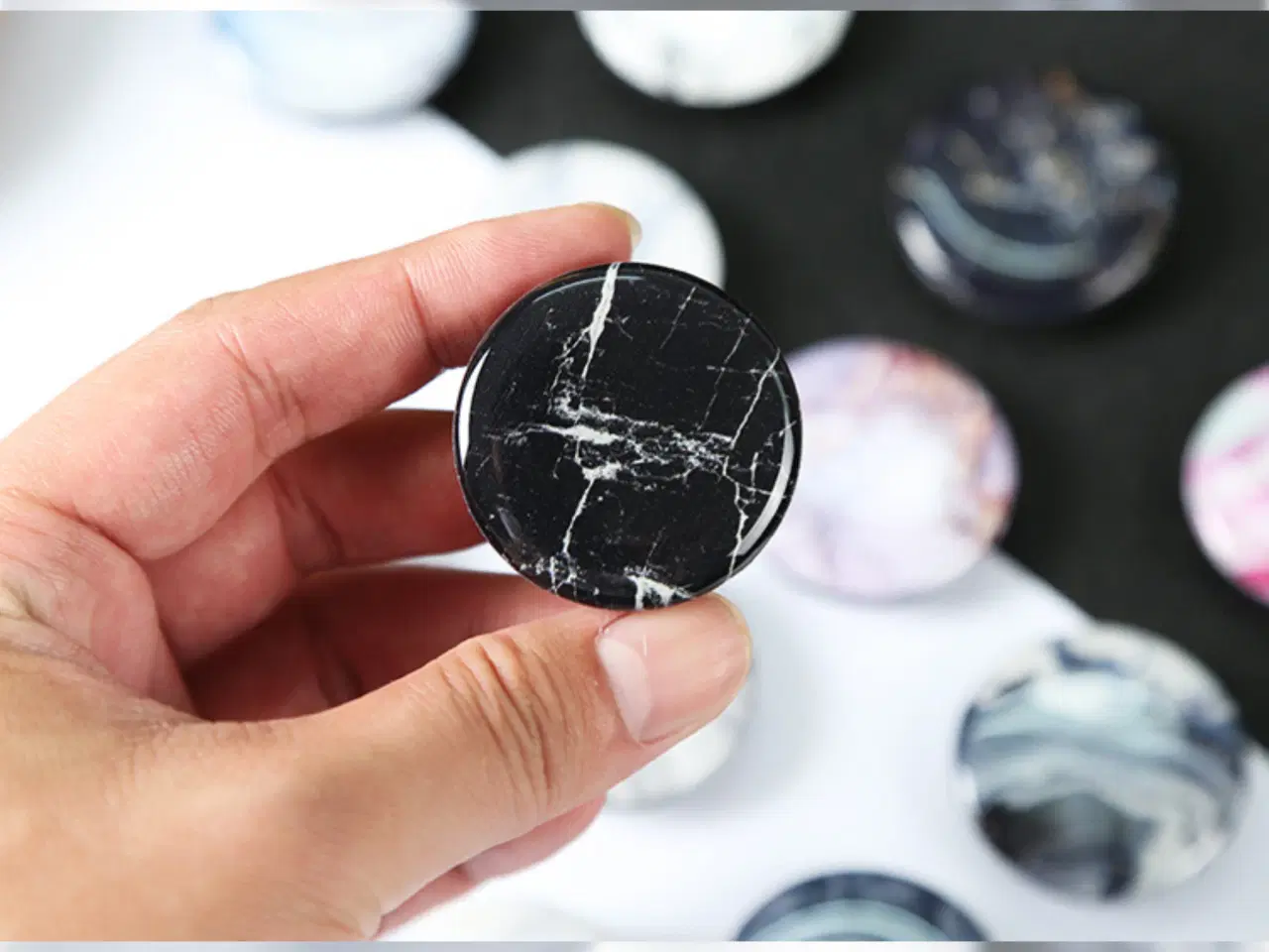 Billede 2 - Marmor Popsocket – Mobilholder til iPhone & Androi
