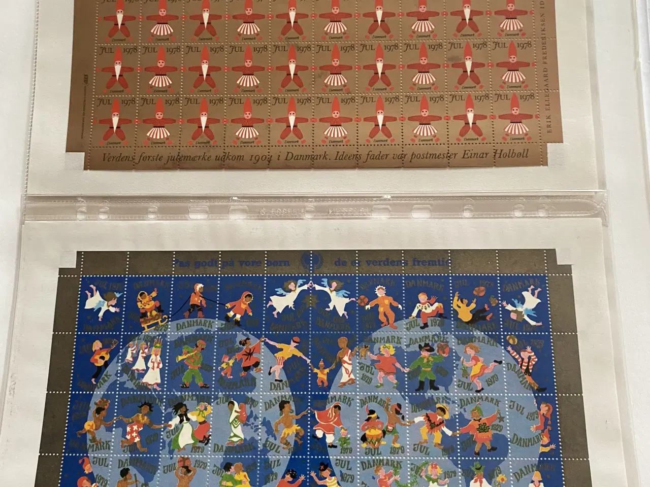 Billede 6 - Danmark julefrimærker ark og enkelte mærker