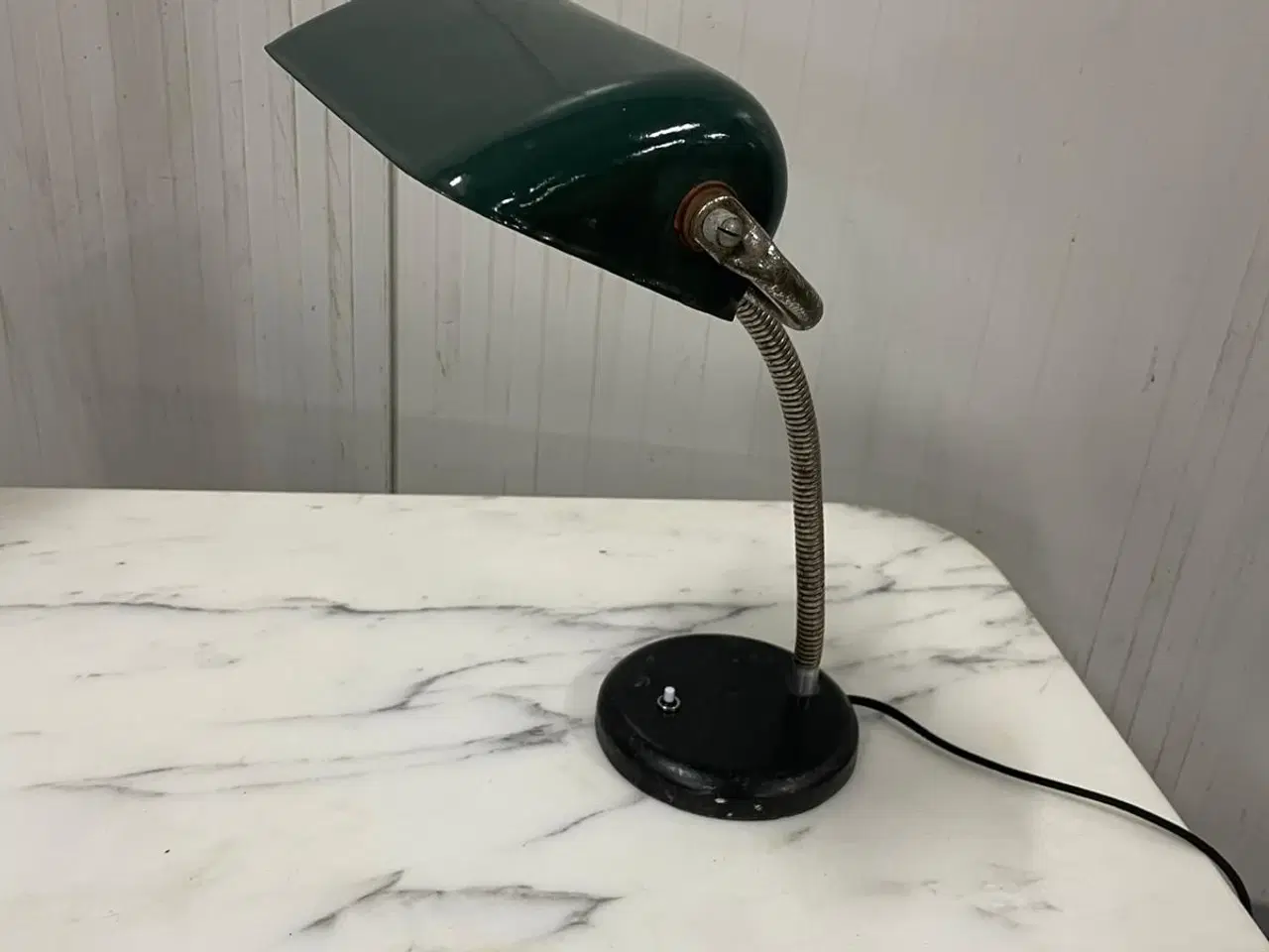 Billede 1 - Antik "bank" bordlampe
