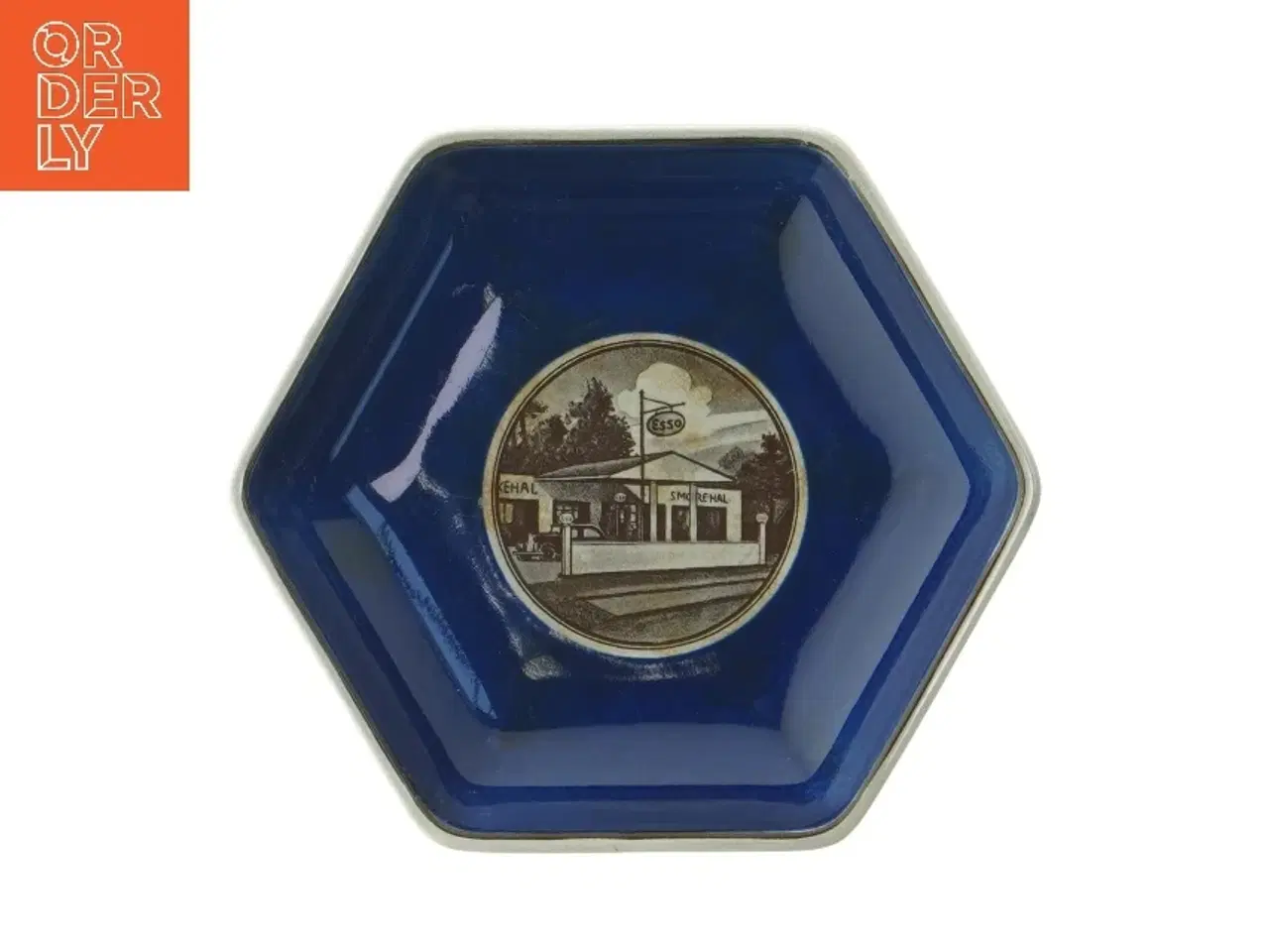 Billede 1 - Vintage askebæger med Esso motiv fra DDPA (str. Ø 16 cm)
