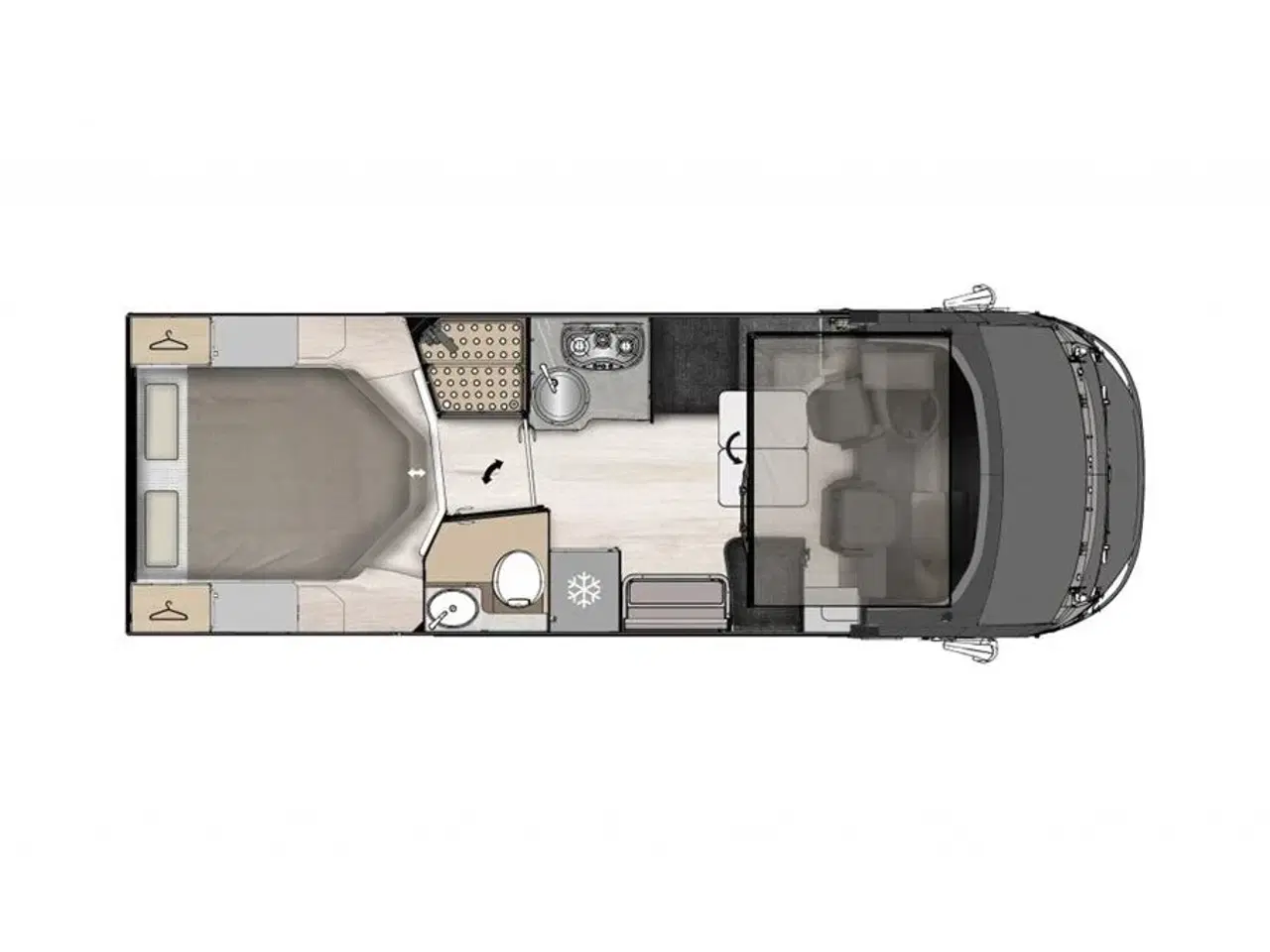 Billede 16 - 2023 - McLouis Mc4 862   Sidevendt siddegruppe giver ekstra meget gulvplads