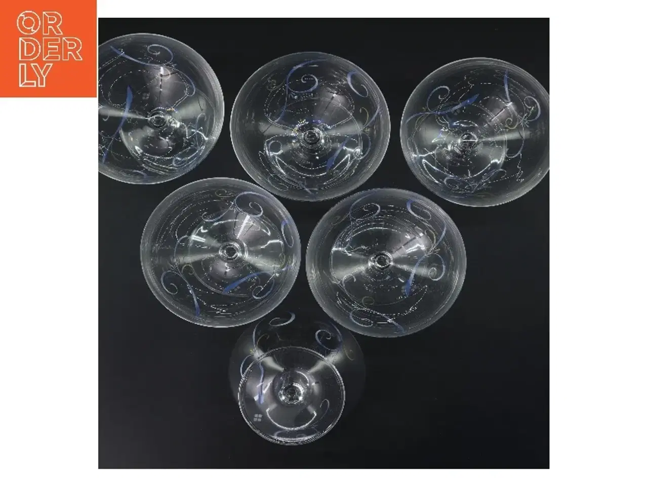 Billede 2 - Papillon champagneglas, Sæt á 6 dekorative glas (str. 6 stk Ø 12 cm længde 13,5 cm)