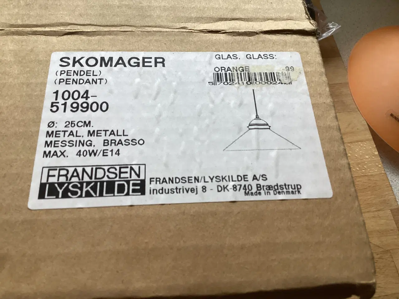 Billede 5 - 3glas Skomager pendler m/ophæng (Frandsen/Lyskilde