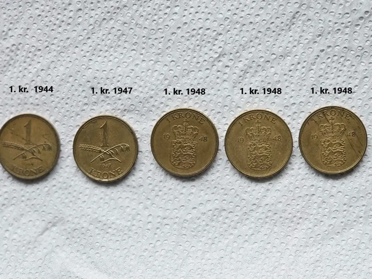 Billede 1 - Mønter gule 1 + 2 kr. m.m.