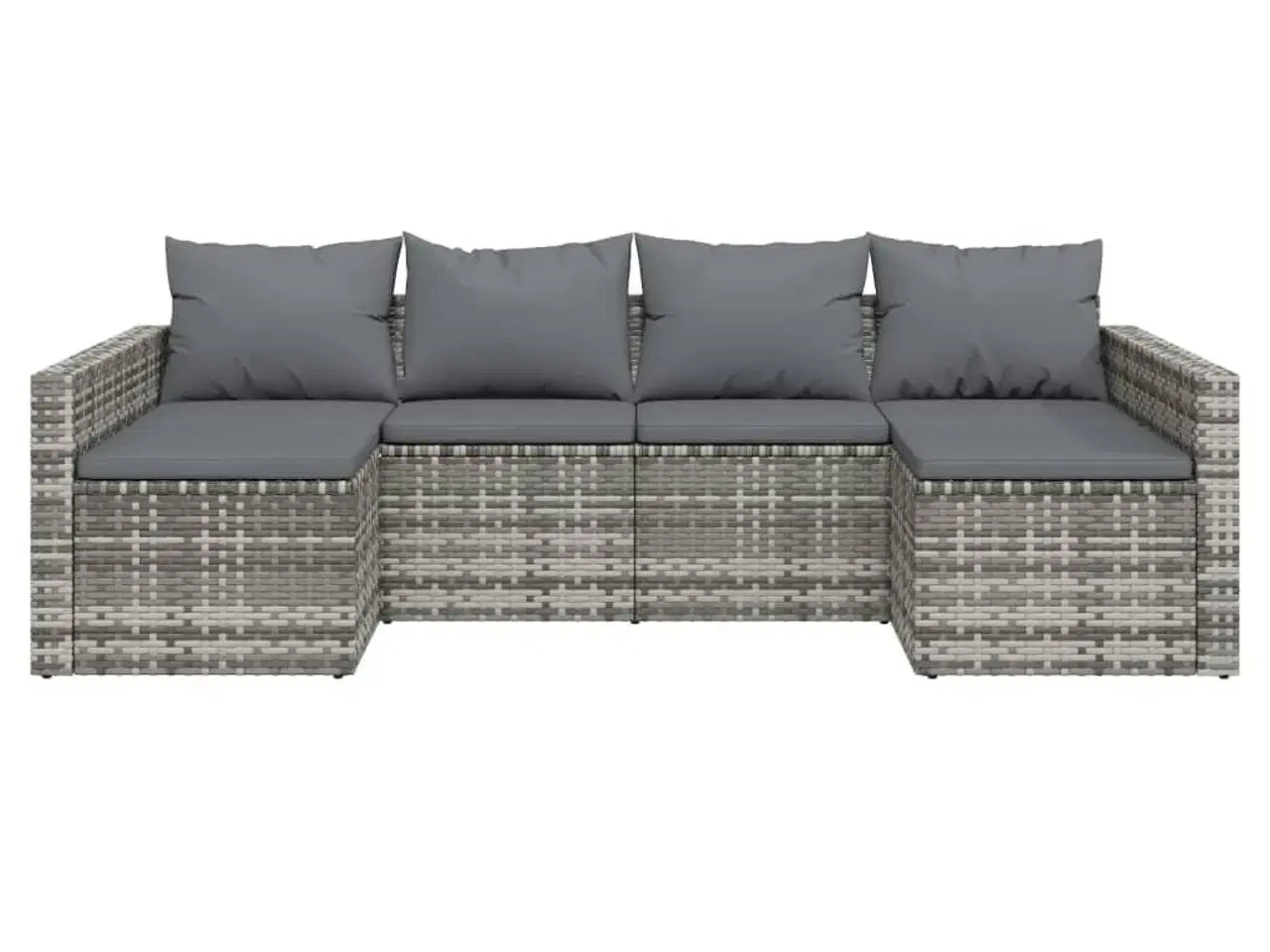 Billede 4 - Loungesæt til haven 2 dele med hynder polyrattan grå