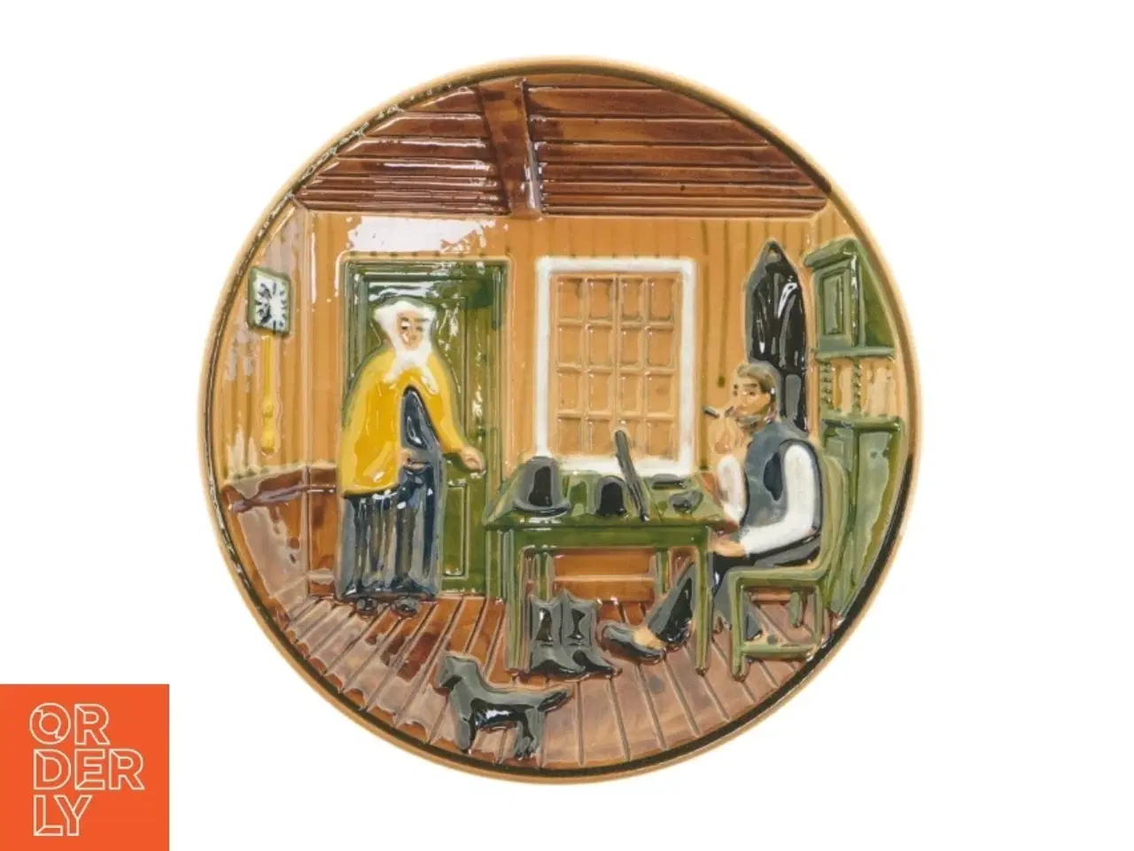 Billede 1 - Johgus Bornholmsk keramik Dekorationstallerken (str. O 22 cm)